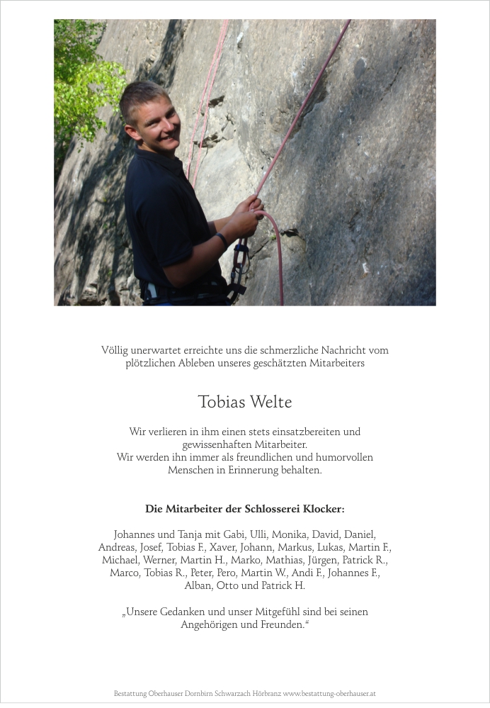 Tobias Welte, Firma